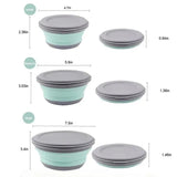 NNEOBA 3Pcs/Set Bowl Sets Silicone Folding Lunch Box