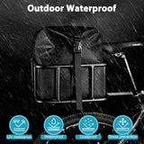 NNEOBA Rear Bike Basket with Waterproof Bag Metal Rear Rack Carrier Black