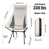 NNEOBA Portable Camping Chair - Lightweight Aluminum Alloy with Headrest