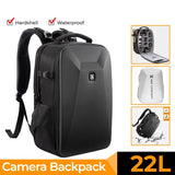 NNEOBA 22L Hard Shell Camera Backpack Black