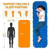 NNEOBA Inflatable Camping Mattress with Air Bag Blue