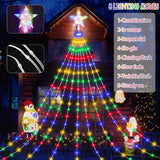 1pcs 5-Pointed Star Waterfall String Lights 2M Multicolor USB powered
