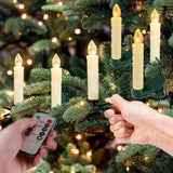 10PCS Flameless LED Taper Candles with Remote