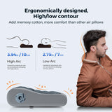 NNEOBA B-Shaped Inflatable Travel Pillow Dual Neck Support Gray