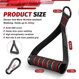 NNEOBA Heavy-Duty D-Ring Gym Handles with Hook for Home Workouts