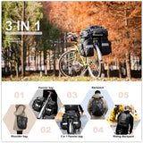 NNEOBA 3-in-1 Bike Bag 65L Large Capacity Bicycle Rear Rack Pannier