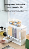 NNEOBA 1pc Wall-Mounted Multi-Grid Food Dispenser - Large Capacity Rice Bucket