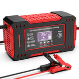 NNEOBA 6A 12V Smart Car Battery Charger Lead-Acid Battery Red