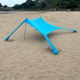 NNEOBA Portable Beach Tent Sun Shelter Windproof Camping Canopy Blue