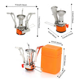 NNEOBA 2PCS Mini Camping Gas Stove Orange