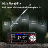 NNEOBA Mini Full-Band Radio Receiver Black