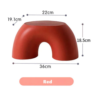 NNEOBA Rainbow Ring Stool - Red, Durable, Non-Slip Shoe Changing Bench