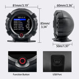 NNEOBA X95 GPS HUD Head Up Display 4x4 Of Road Inclinometer Black