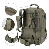NNEOBA 60L Expandable Tactical Backpack Molle Green