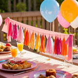 15-Piece 14-Inch / 35CM Vibrant Tassel Garland Banners