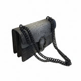 NNEOBA Crocodile Pattern Chain Shoulder Bag