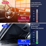 NNEOBA Car Sunshade Windshield Umbrella 360 Rotating Handle White