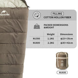 NNEOBA Mummy Sleeping Bag Lightweight Polyester Fill Brown