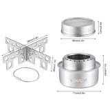 NNEOBA Alcohol Stove Set with Windshield Silver
