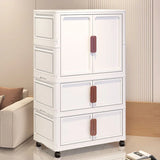 NNEOBA 60cm Foldable Plastic Storage Cabinet with 2 Small Compartments