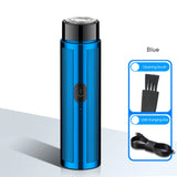 NNEOBA Mini Electric Shaver Portable Razor with LED Display Blue