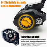 NNEOBA Electronic Baitcasting Reel 10kg Max Drag Alarm Counter Gold
