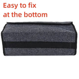 NNEOBA Large Anti Slip Car Trunk Organizer Soft Felt Storage Box Grey