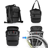 NNEOBA 20L Waterproof Bike Pannier Rack Cycling Bag Black