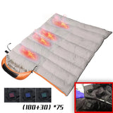 NNEOBA USB Heated Sleeping Bag 3-Stage Thermal Pad Orange