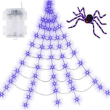5M 250-LED Halloween Spider Web Lights with 8 Modes