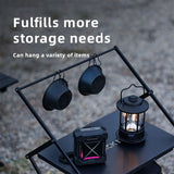 NNEOBA Camping Foldable Storage Organizer Rack Black