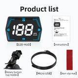 NNEOBA Car Head Up Display GPS Speed Display with Alarm Light Sensor Black