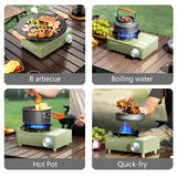 NNEOBA 5800W Camping Gas Stove High Firepower Cassette Green