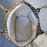 Leopard Print Canvas Tote Bag
