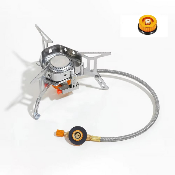 NNEOBA 3000W Camping Gas Stove Set Silver