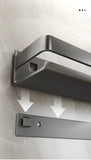 Contemporary Gray Bathroom Shelf Organizer - Wall-Mounted Corner Storage Rack