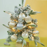 12PCS Silk Foam Christmas Ball Ornament Set