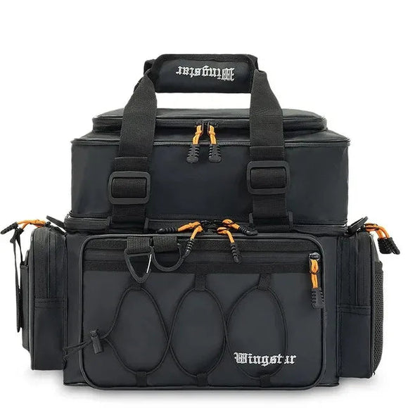NNEOBA Waterproof Fishing Gear Shoulder Bag Camping Black
