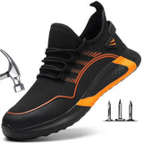 NNEOBA Safety Toe Work Shoes for Men Women (orange)