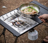 NNEOBA Windproof Furnace Plate Frame Camping Silver