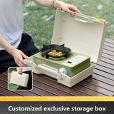 NNEOBA 5800W Camping Gas Stove High Firepower Cassette Green