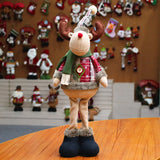 NNEOBA Cheerful Christmas Dolls Set - Reindeer, Snowman, and Santa Claus Standing Dolls