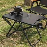 NNEOBA Folding Camping Table with Carry Handle Tripod Base Black