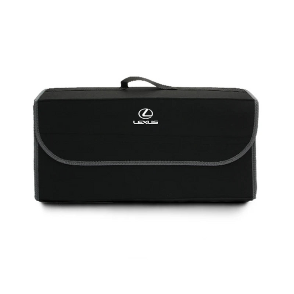 NNEOBA Large Car Seat Rear Storage Pouch–Soft Felt Trunk Organizer Bag Black