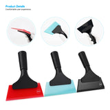 3-Piece Car Window Squeegee & Film Tint Scraper Set with Soft Rubber Blade