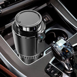 NNEOBA Portable 2-in-1 Car Cup Cooler & Warmer–12V Auto Beverage Balck