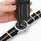 38mm Vintage Military Quartz Watch with Sapphire Crystal & 100M Water Resistance