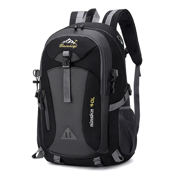 NNEOBA Outdoor Backpack Camping with Earphone Hole Black