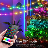 NNEOBA 20M Dream Color USB 5V LED String Lights - Bluetooth Music APP RGBIC Addressable Fairy Lights