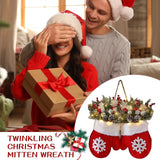 LED Christmas Mitten Wreath